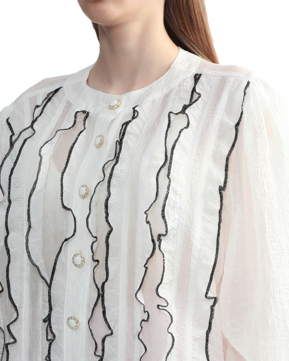 Shell fan blouse image number 4