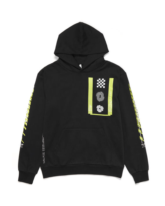 Checker graphic print hoodie image number 0