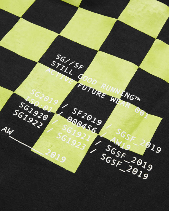 Checker graphic print hoodie image number 3