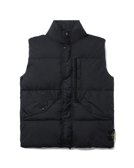 Garment dyed textured reps recycled down vest image number 0