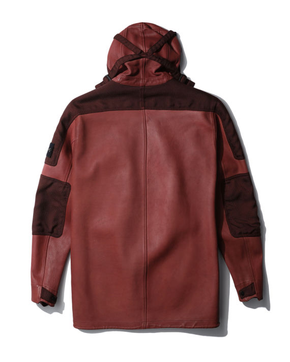 Hooded leather jacket image number 5