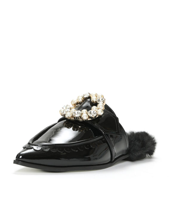 Glossy pointed mules image number 5
