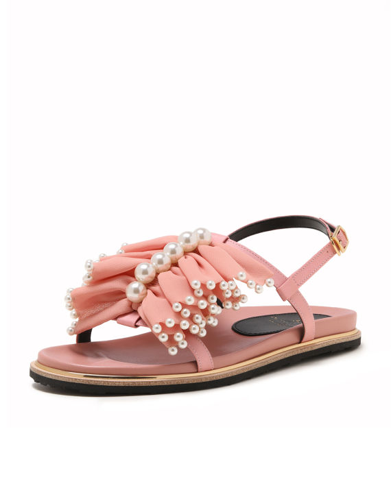 Embellished ruffle sandals image number 5
