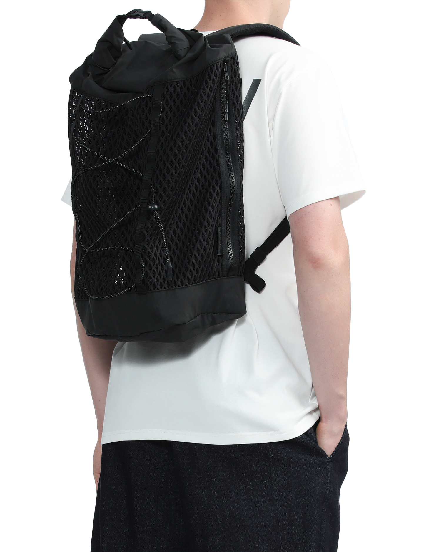 Double face mesh back pack