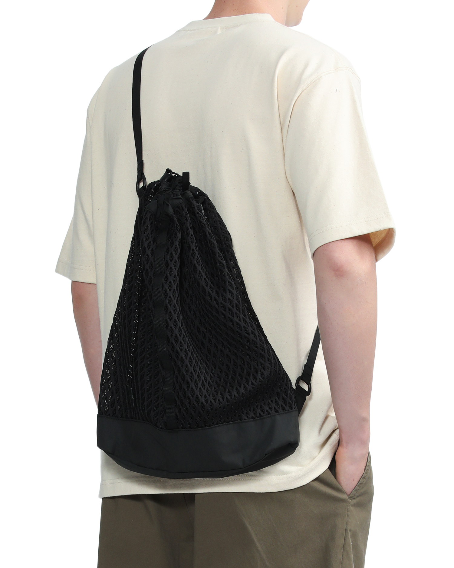 Double face mesh shoulder bag