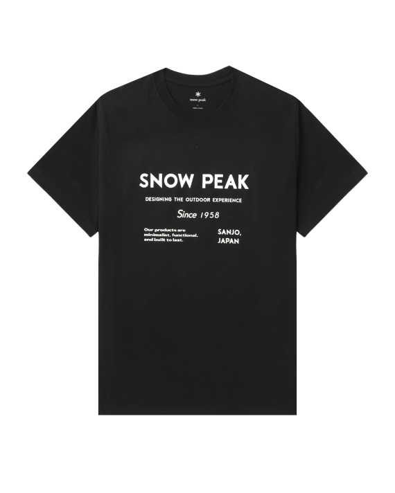 SNOW PEAK Logo print tee