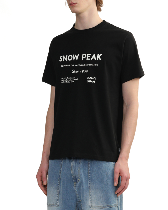SNOW PEAK Logo print tee