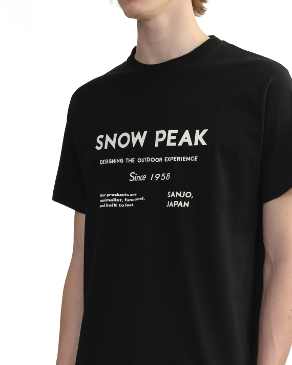 SNOW PEAK Logo print tee