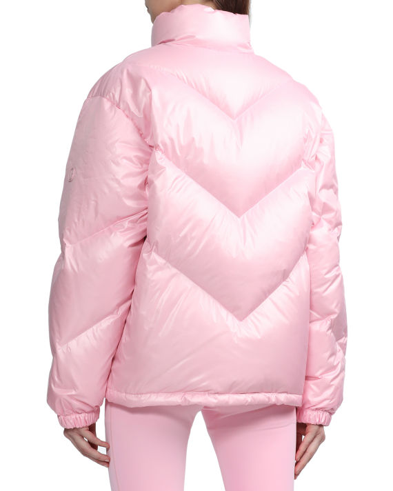 Heart-embossed padded down jacket image number 4
