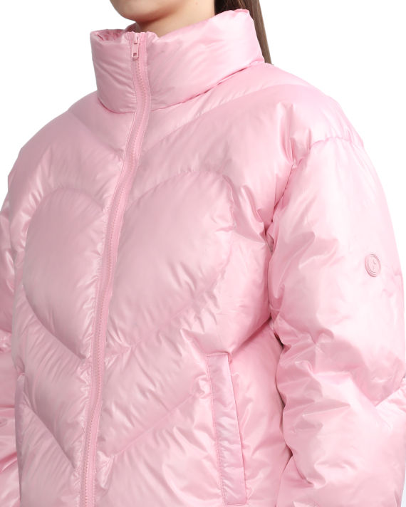 Heart-embossed padded down jacket image number 5