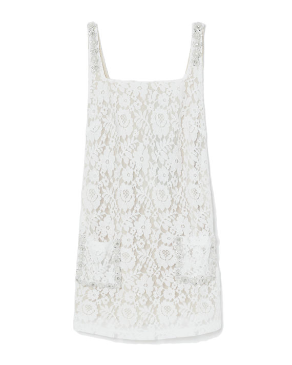 Embellished lace sleeveless mini dress image number 0