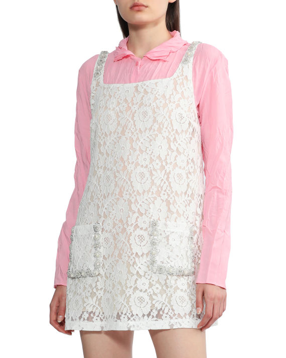 Embellished lace sleeveless mini dress image number 2