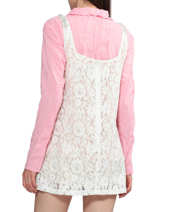 Embellished lace sleeveless mini dress image number 3
