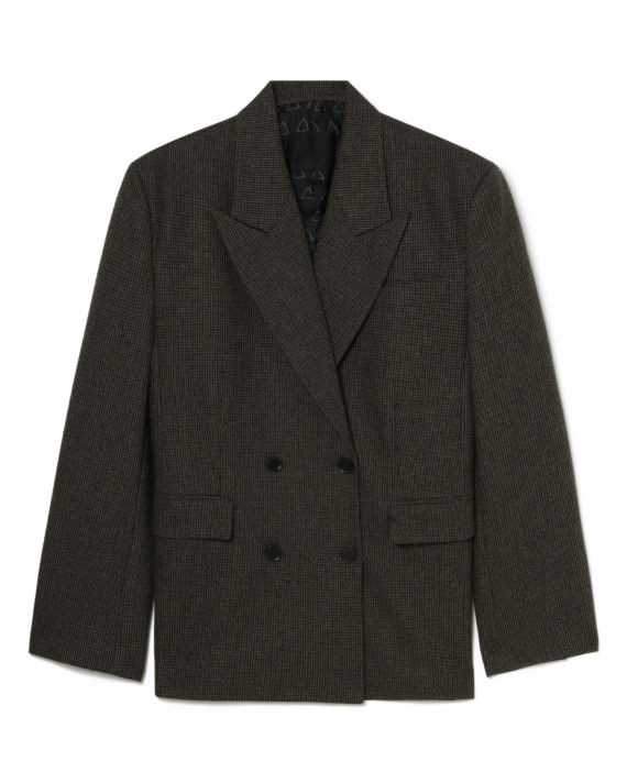 Double-breasted wool-blend jacket image number 0