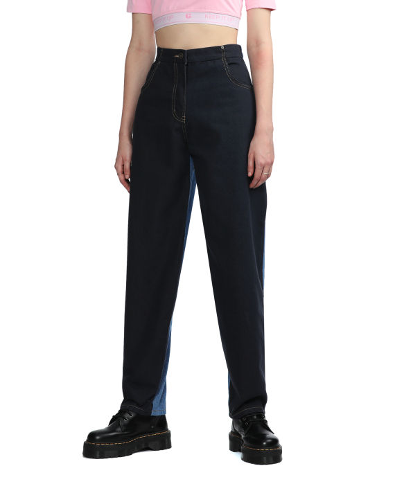 Two-tone tapered jeans image number 3