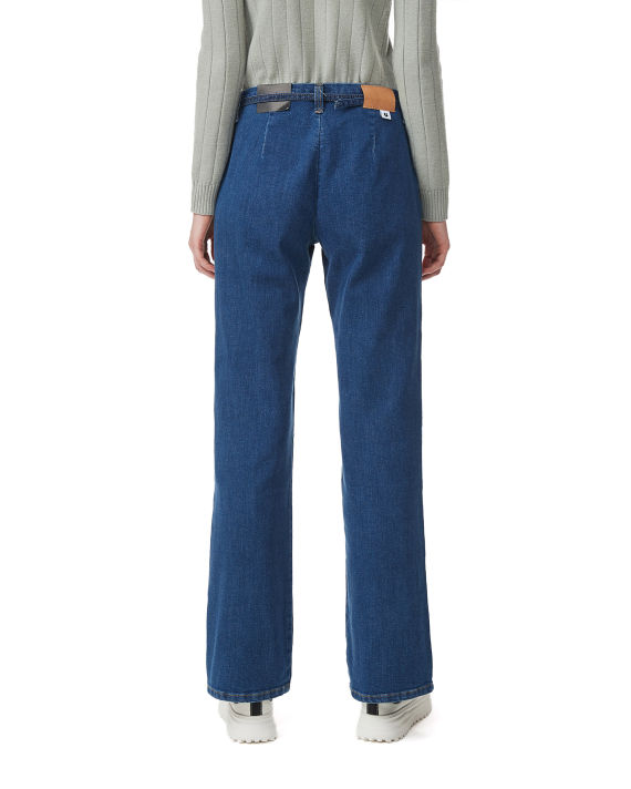 Zip-front belted jeans image number 3