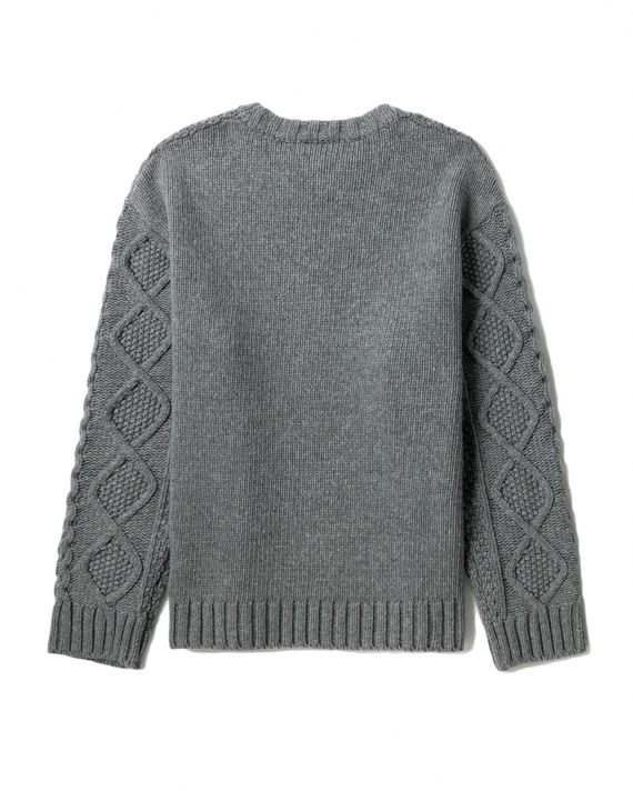 Relaxed cable knit sweater image number 5