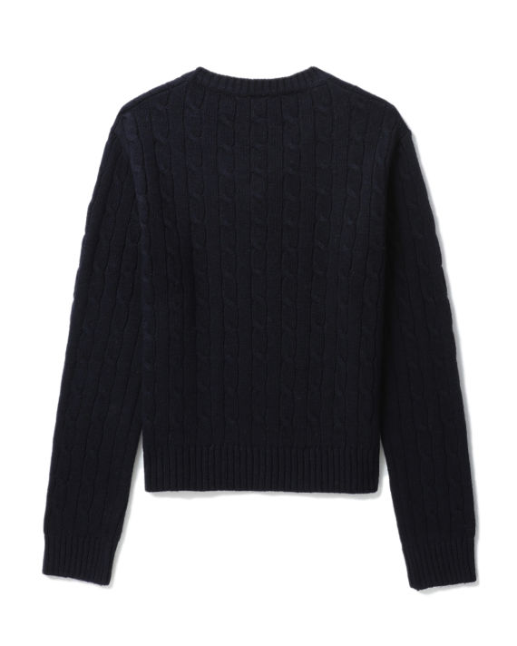Embroidered cable-knit sweater image number 5