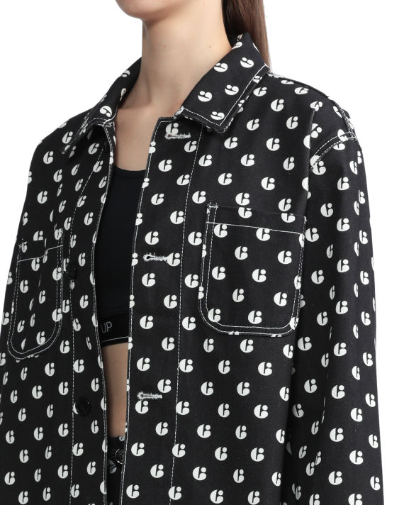 Patterned relaxed shirt jacket image number 5