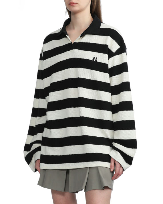 Striped polo shirt image number 2