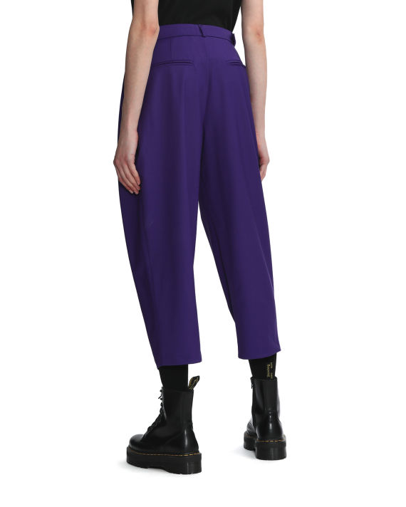 Pleated cropped pants image number 3