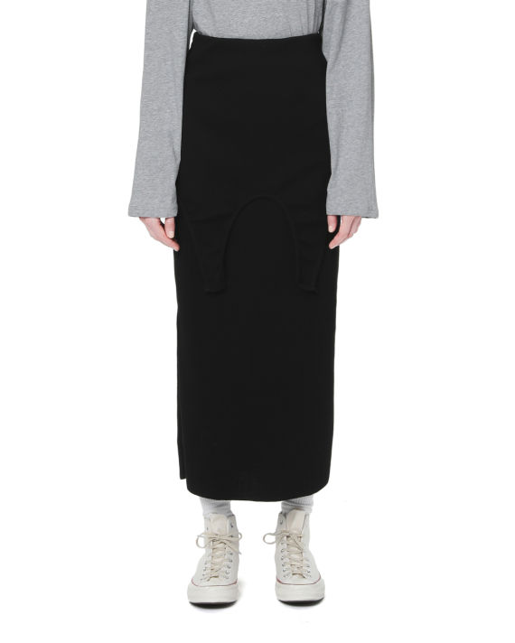 Layered rib-knit skirt image number 2