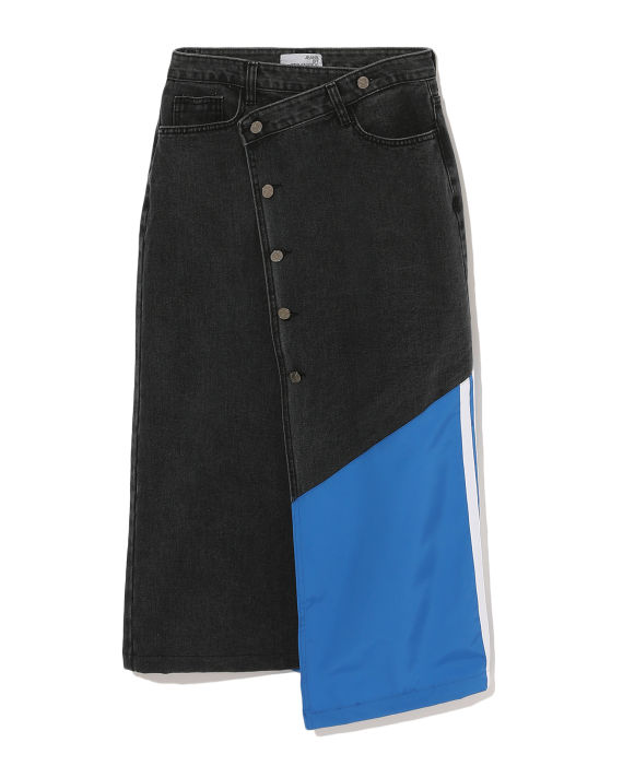 Asymmetric denim skirt image number 0