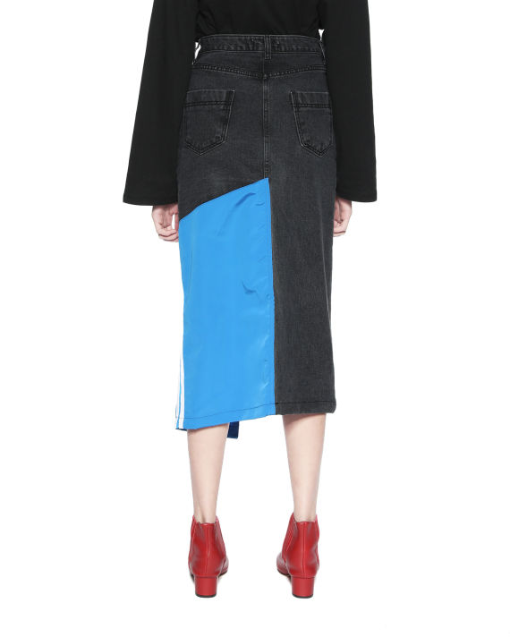 Asymmetric denim skirt image number 3