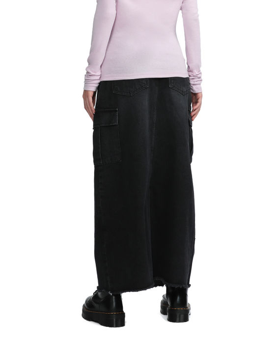 High-waist denim skirt  image number 3