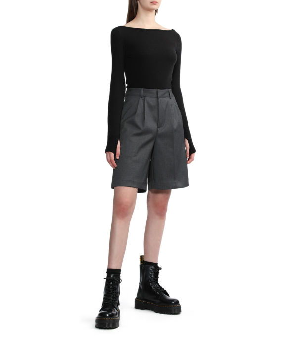 Double-pleated tailored shorts image number 1