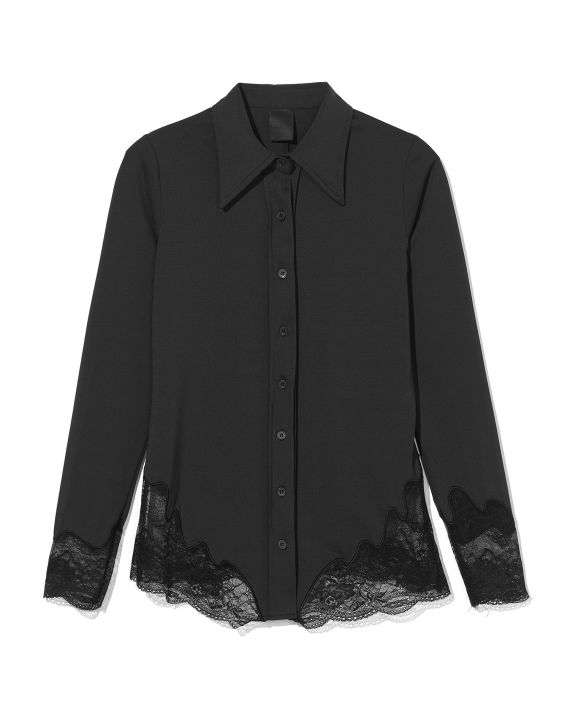 Lace panelled shirt image number 0