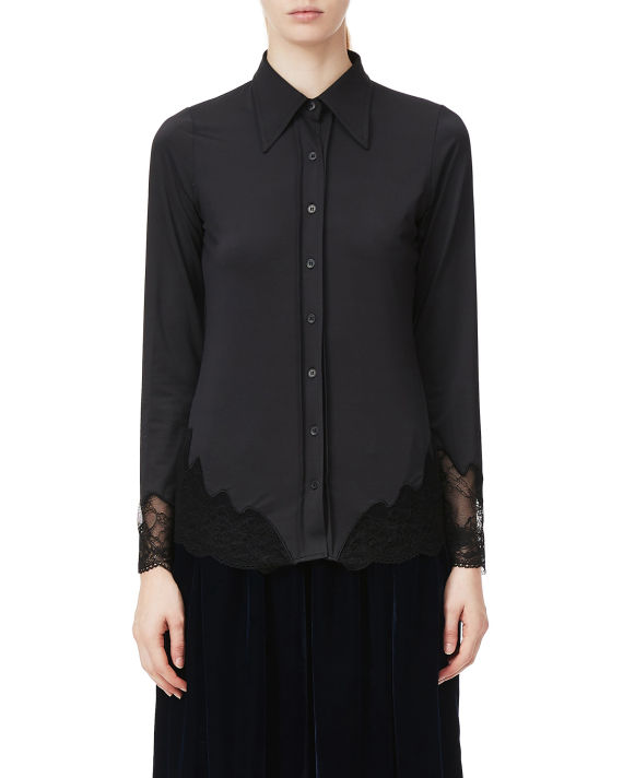Lace panelled shirt image number 1