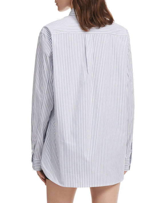 Oversized striped long-sleeve shirt image number 3