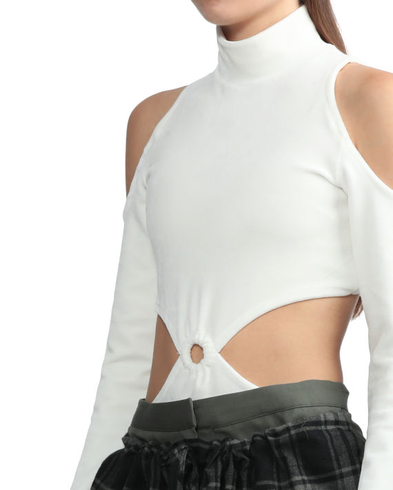 Cut-out cold-shoulder bodysuit image number 4