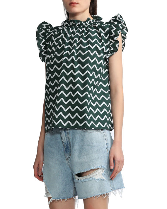 Patterned sleeveless top image number 2