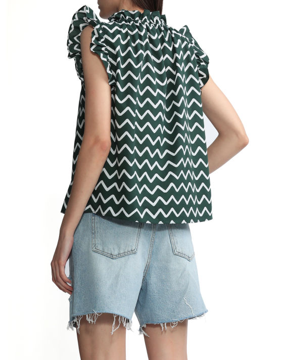 Patterned sleeveless top image number 3