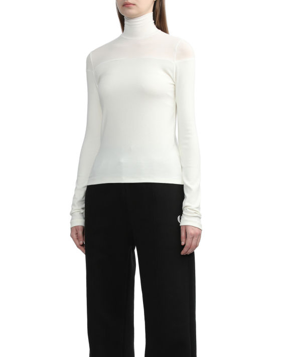 High neck two-tone top image number 2
