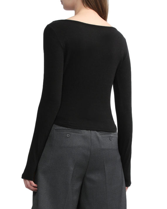 Slim-fit top with thumbhole  image number 3