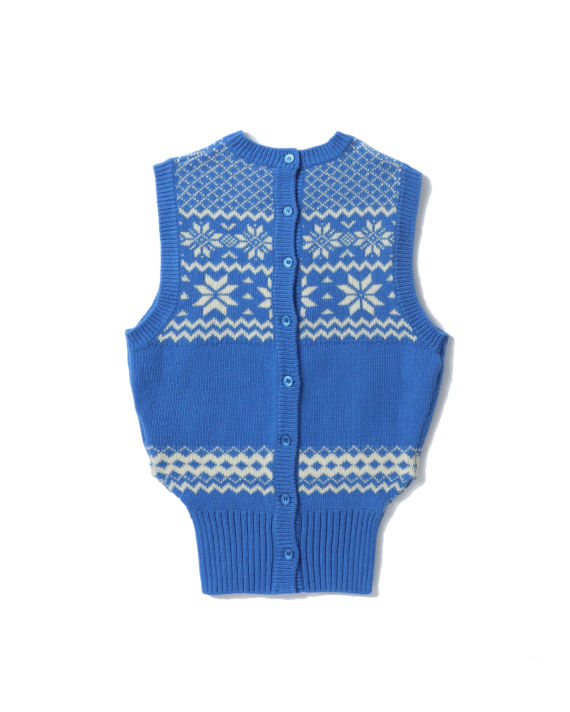 Intarsia knit vest image number 5