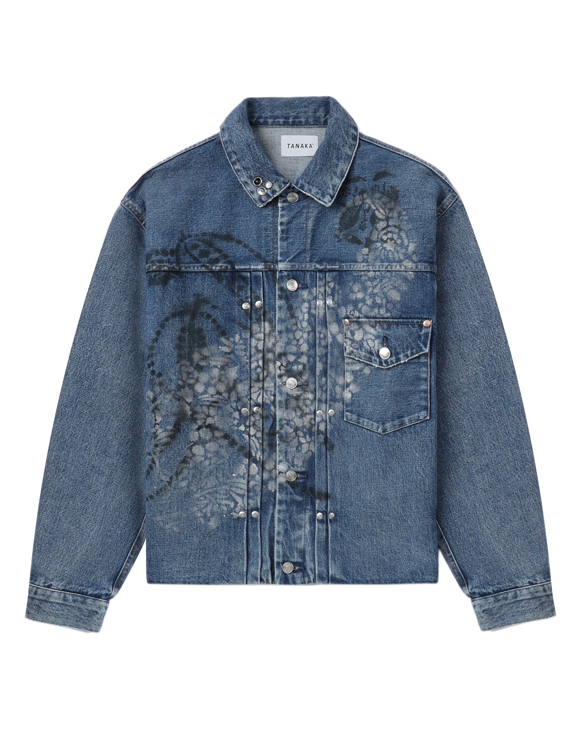 TANAKA Graphic print denim jacket