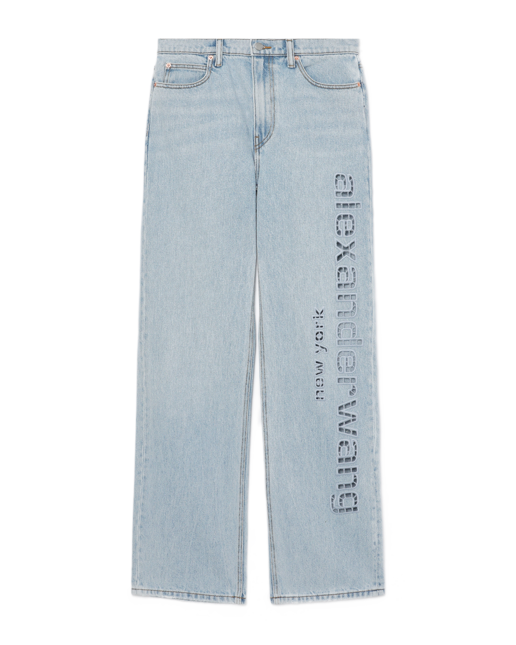 alexander wang.t EZ cut-out logo denim jeans | ITeSHOP