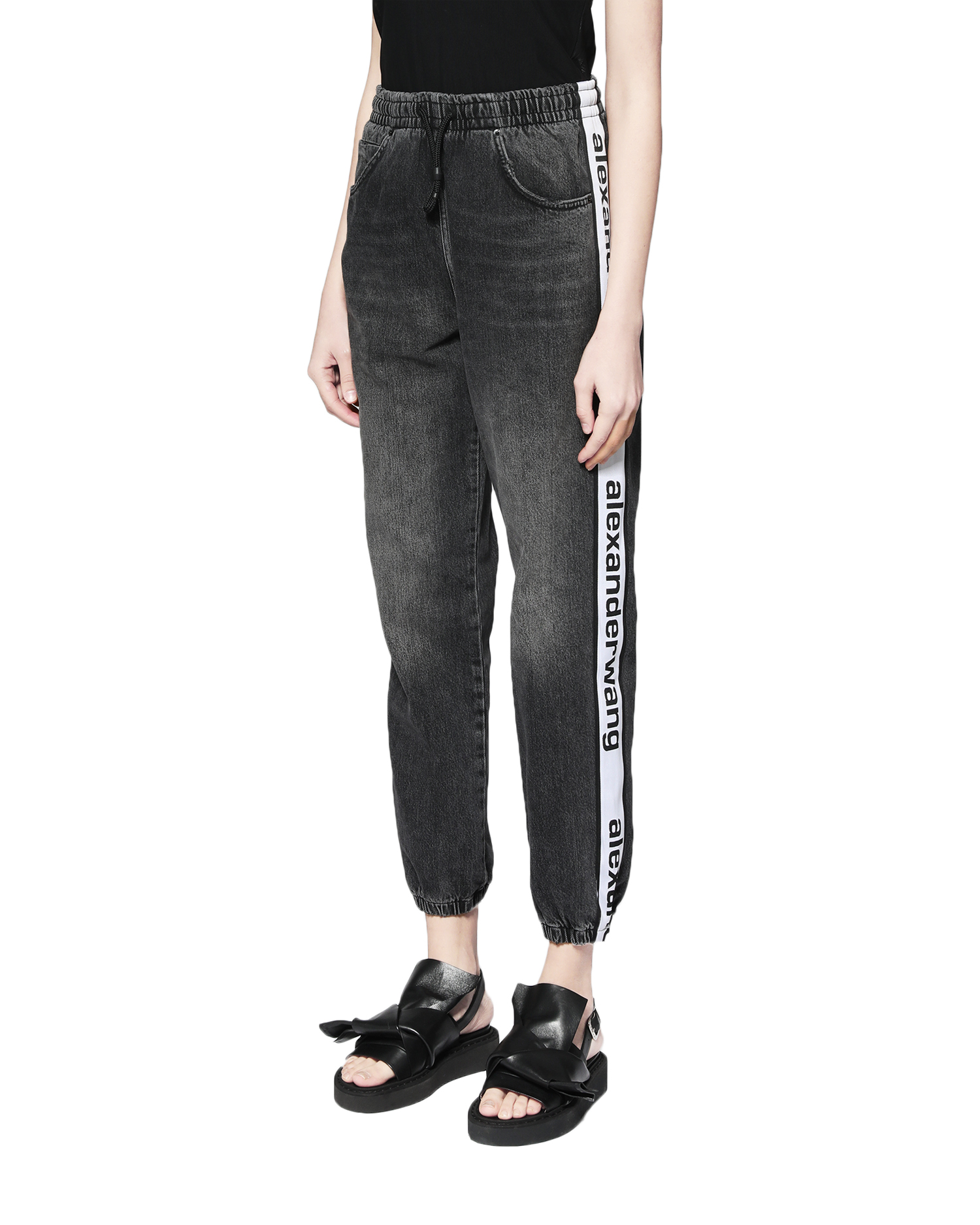 alexander wang logo tape jogger