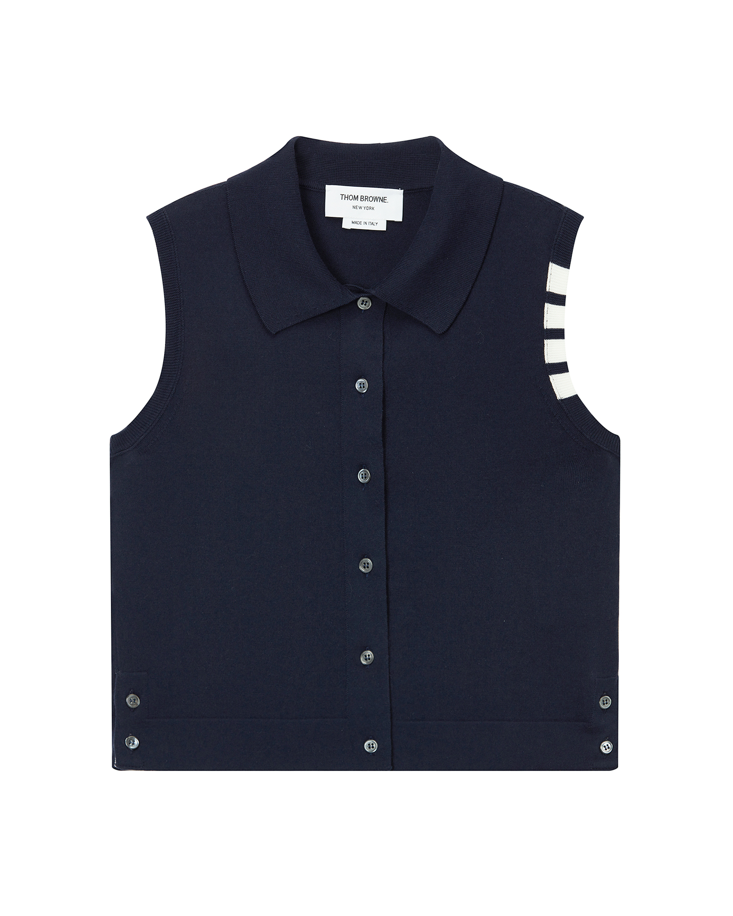 THOM BROWNE Cotton 4-bar cropped shirt