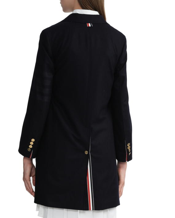 THOM BROWNE 4-Bar single breasted overcoat