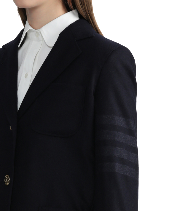 THOM BROWNE 4-Bar single breasted overcoat