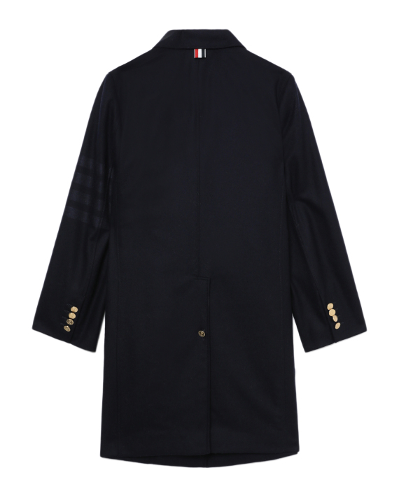 THOM BROWNE 4-Bar single breasted overcoat