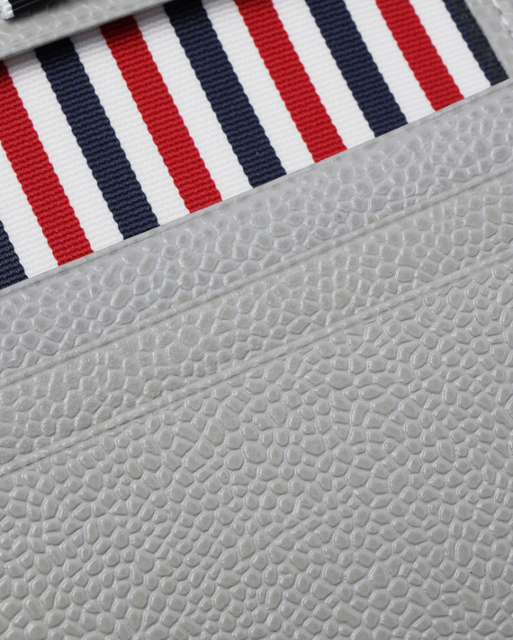 THOM BROWNE 4-bar leather wallet
