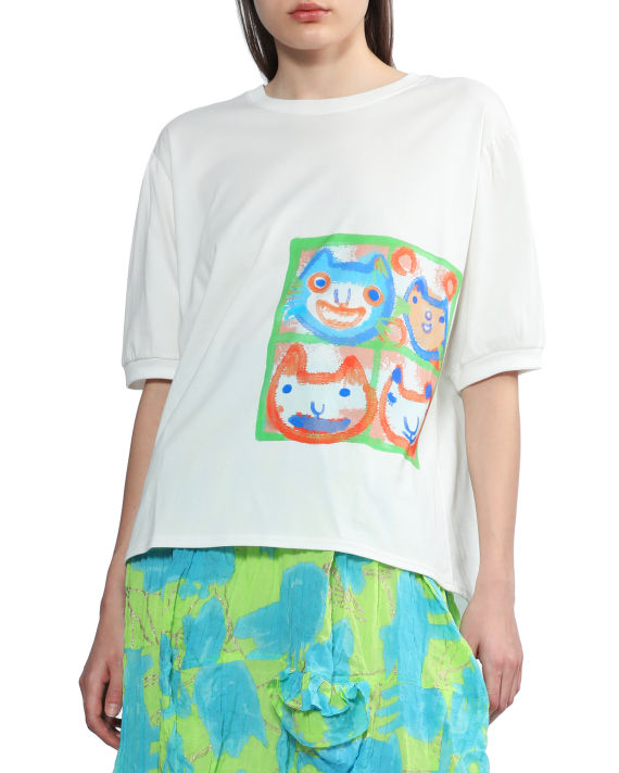 Cat graphic print tee image number 2