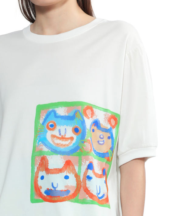 Cat graphic print tee image number 4