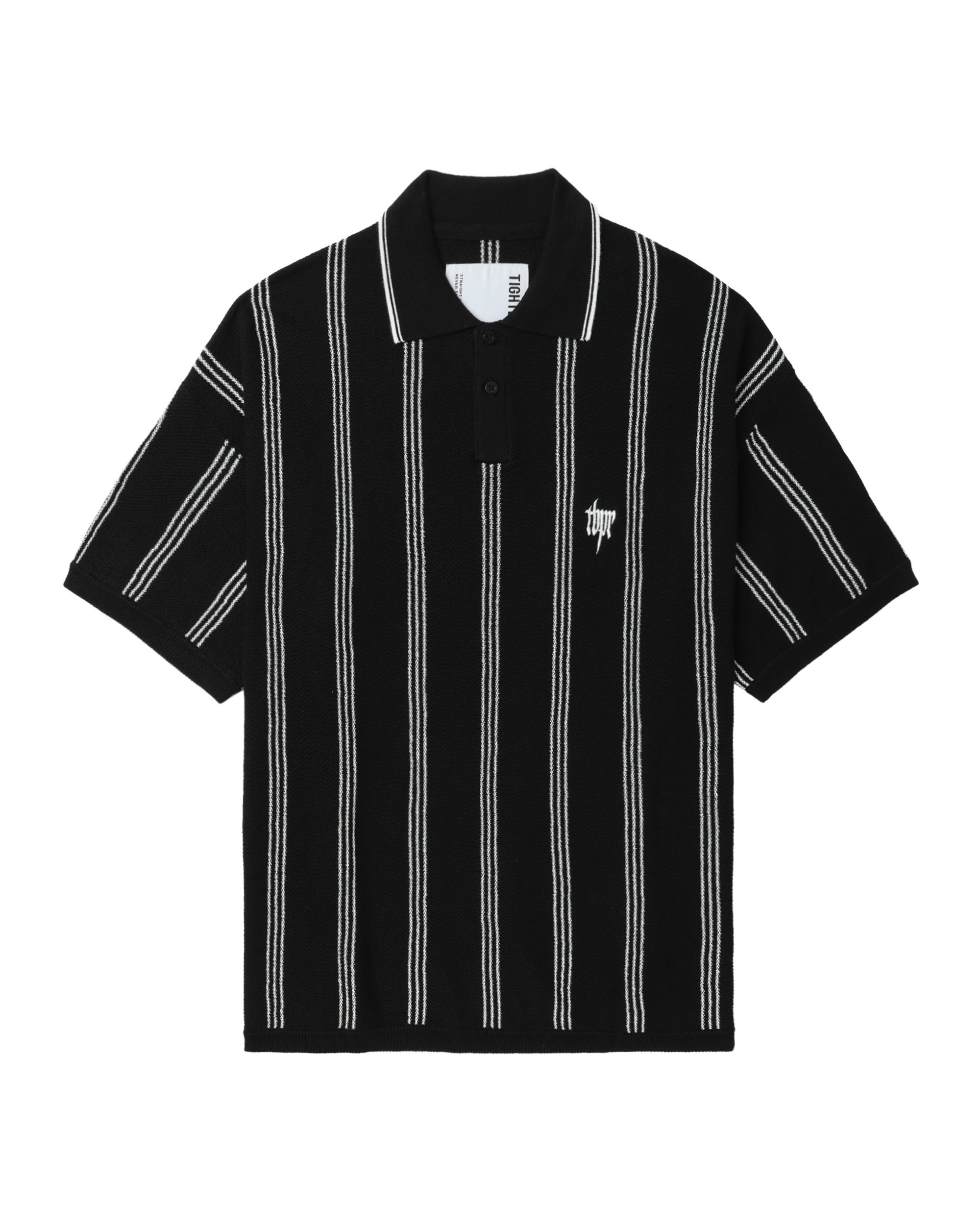 TIGHTBOOTH Stripe knit polo shirt | ITeSHOP